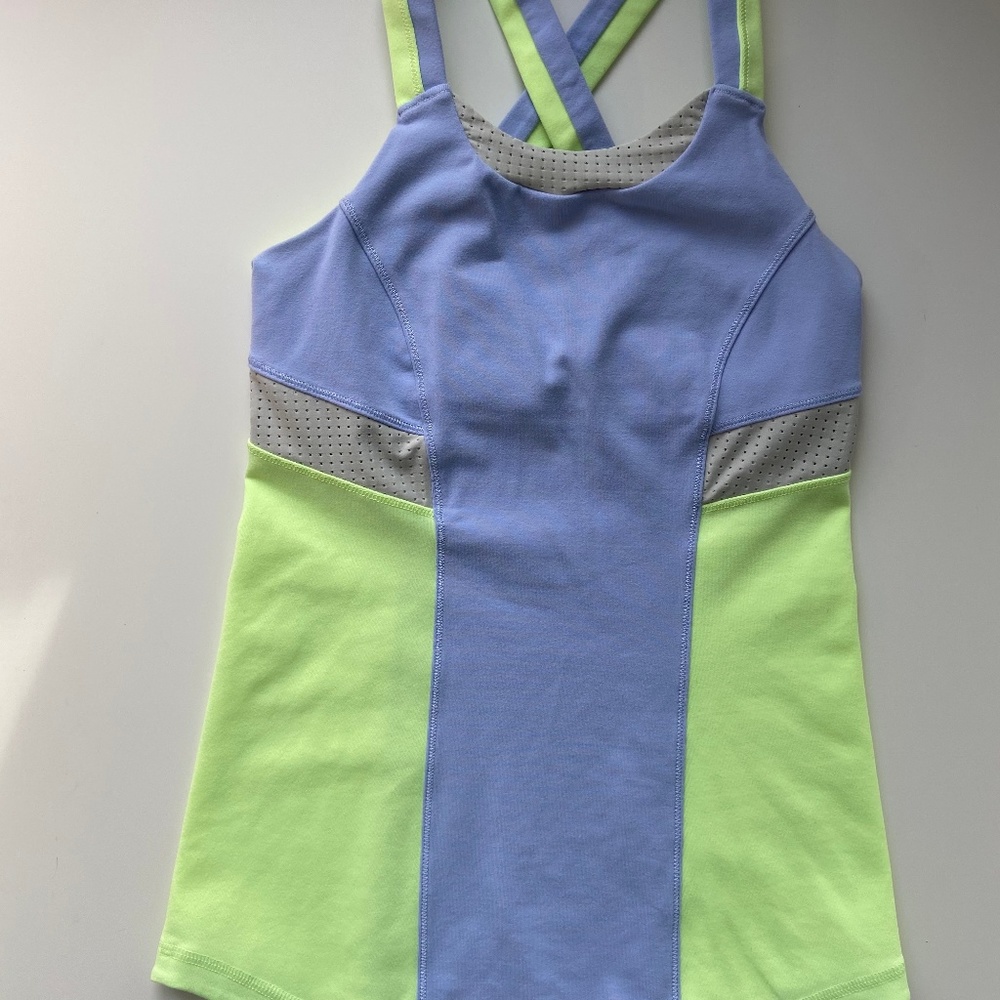 Ivivva by Lululemon Girls Purple + Green Tank Top